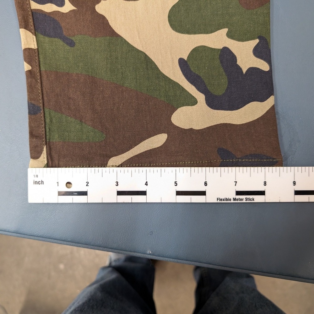 Almost Famous Camo Cargo Pants Womens Medium Green Camouflage Belted PW86A-94C - Picture 12 of 13